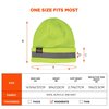 N-Ferno By Ergodyne Reflective Winter Hat, One Size, Lime 6803